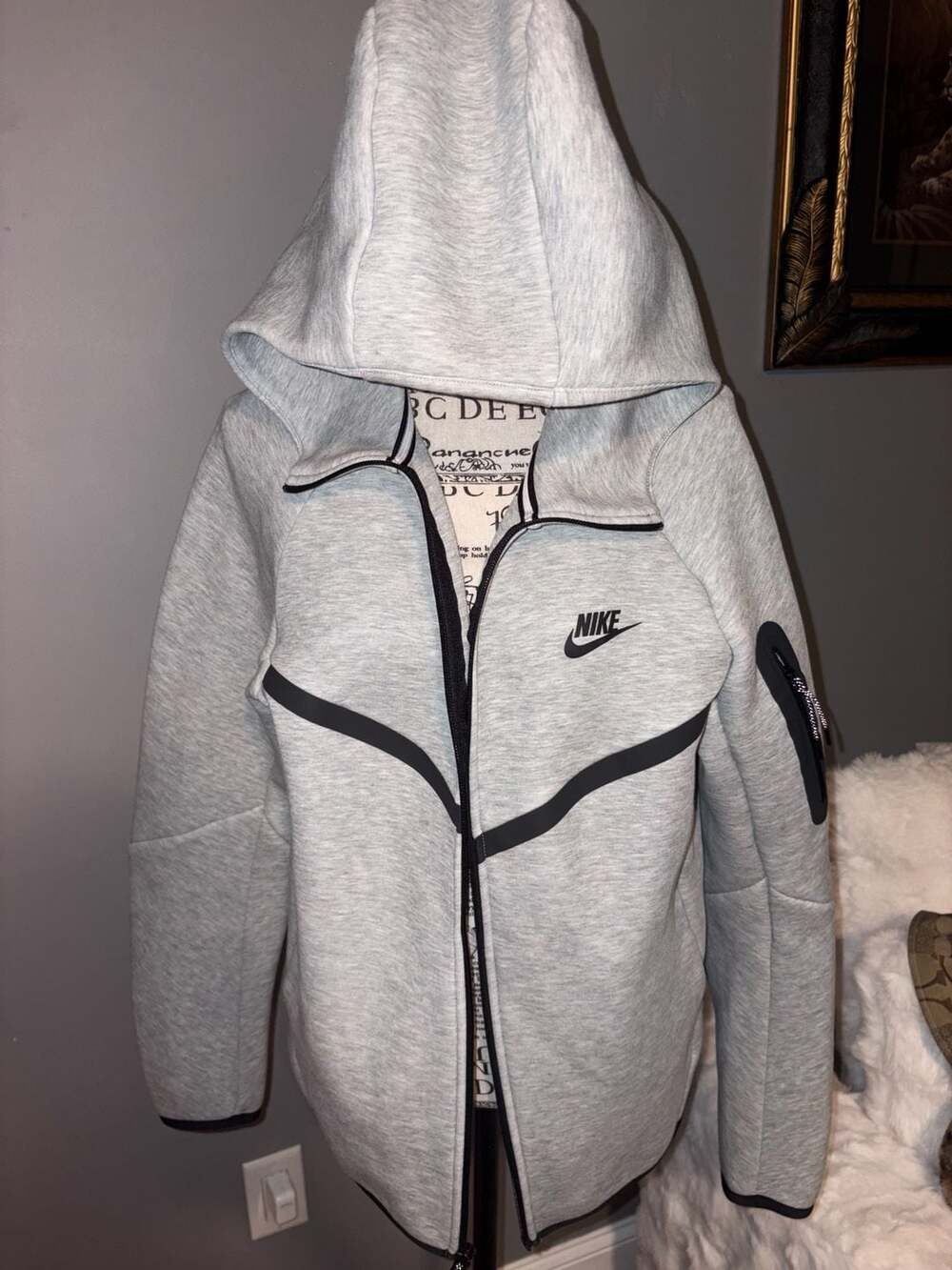 Nike Tech Fleece Full-Zip Hoodie Grey Size S